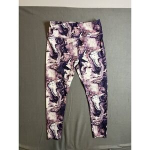 SO Yoga High-Rise Leggings Women's XL Purple Marble Abstract Perfectly Soft